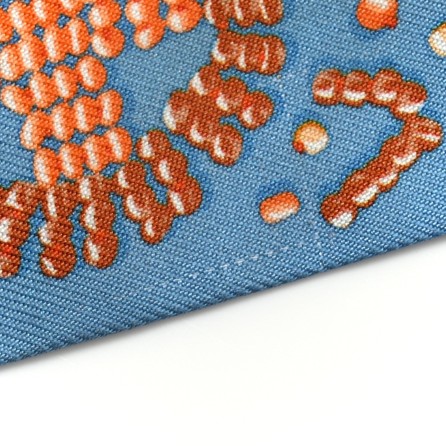 Hermes Silk Kelly En Perles Twilly Bleu Azur Orange 4 of 4