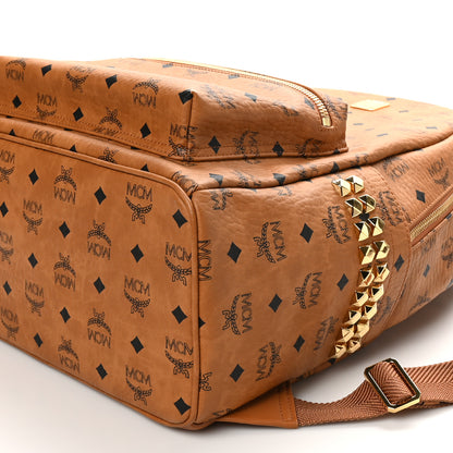 MCM Visetos Medium Side Studs Stark Backpack Cognac 9 of 9