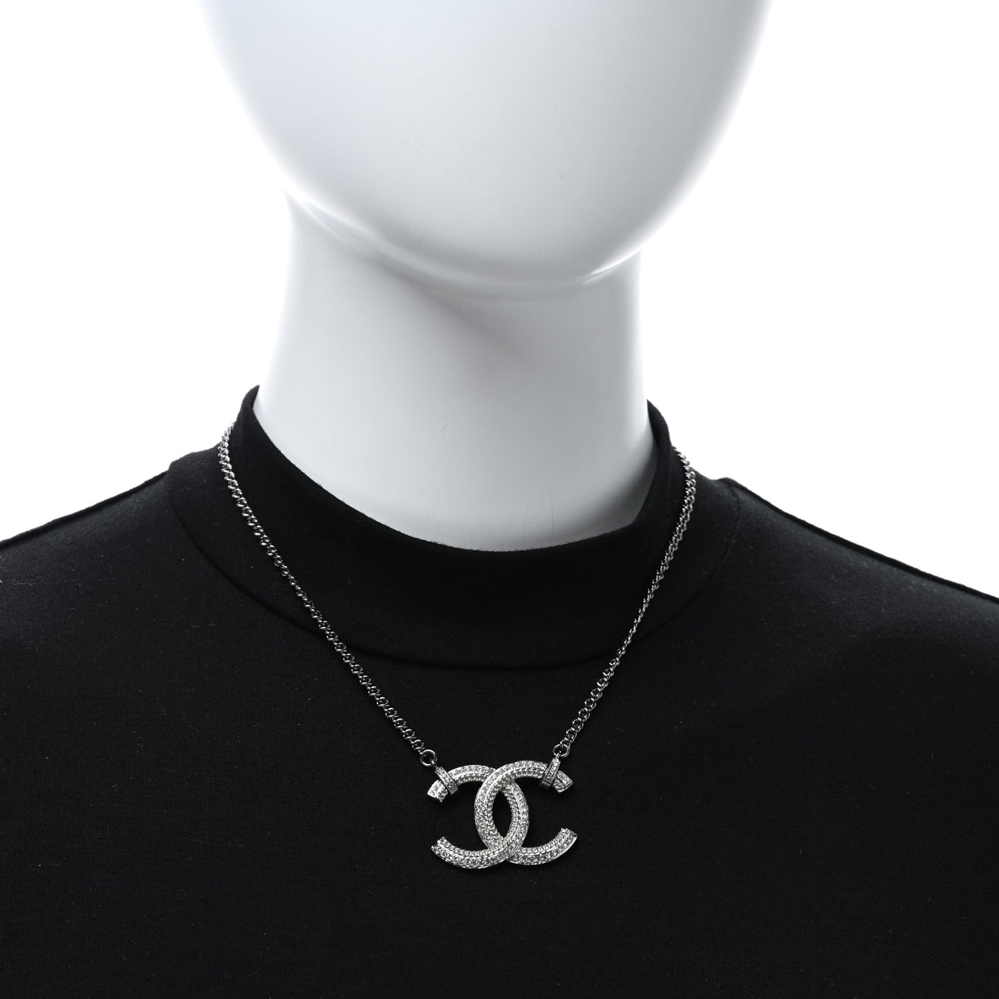 Ruthenium Crystal CC Chain Necklace