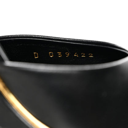 Chanel Lambskin Cap Toe Open Wedge 38 Black 6 of 8