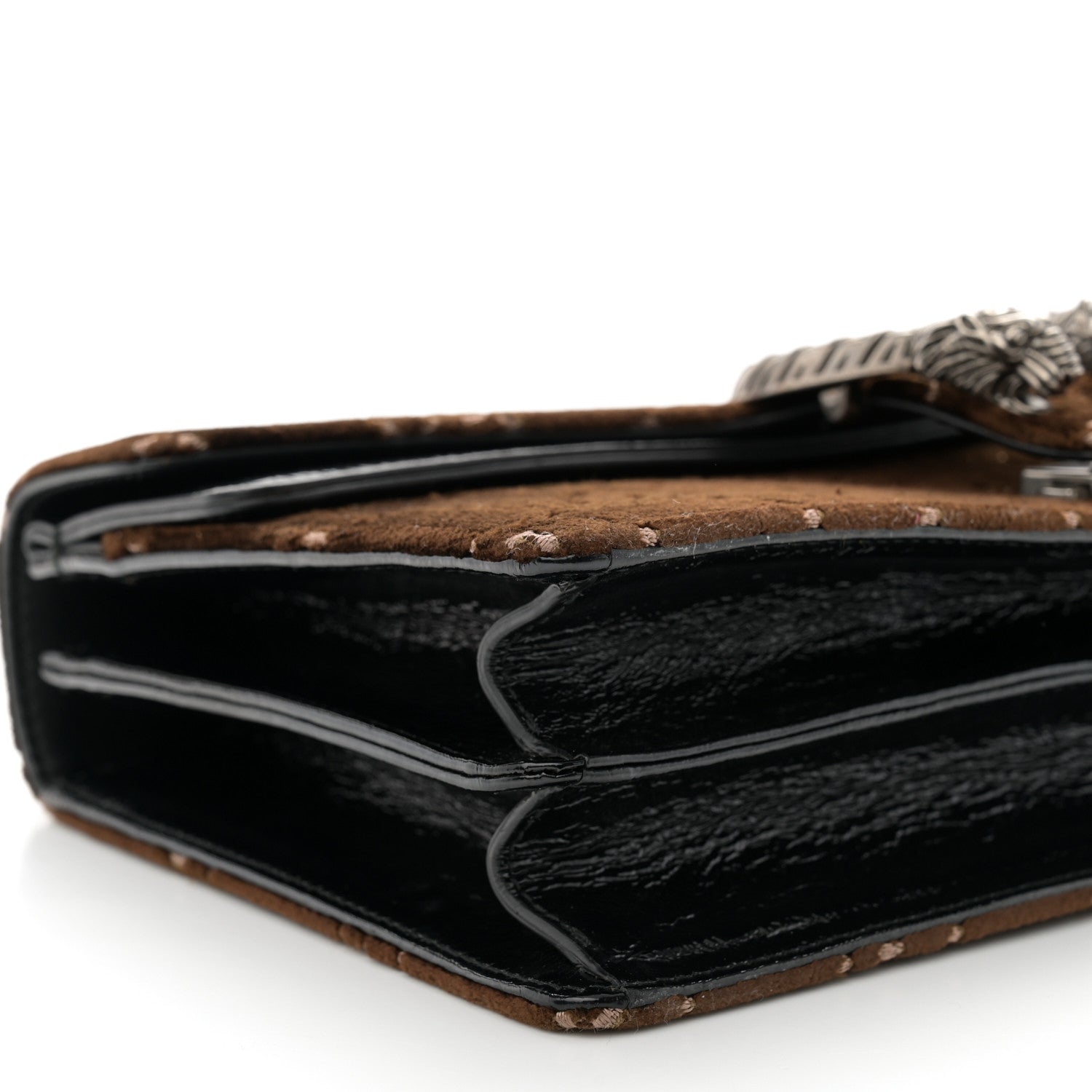 Gucci Velvet Skipper GG Monogram Small Dionysus Shoulder Bag Brown Black 10 of 11