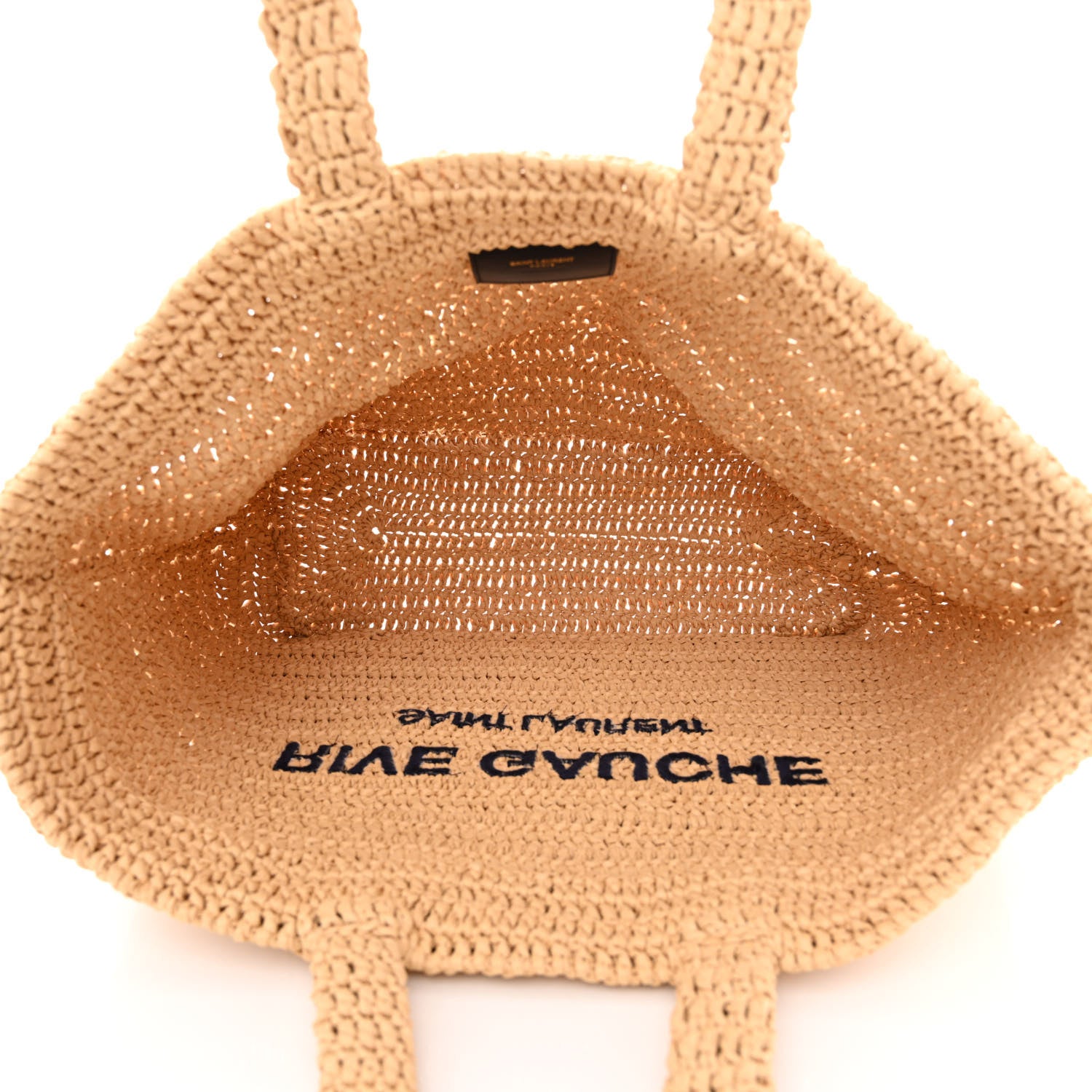 Saint Laurent Raffia Rive Gauche Tote Natural 5 of 11