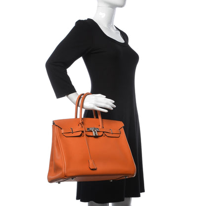 Hermes Epsom Birkin 35 Orange 2 of 49