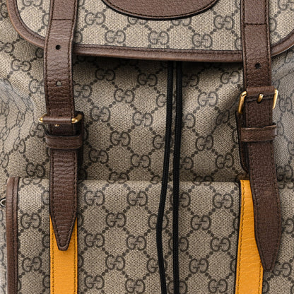 Gucci Soft GG Supreme Monogram Neo Vintage Double Buckle Backpack Beige New Acero Crop 8 of 10
