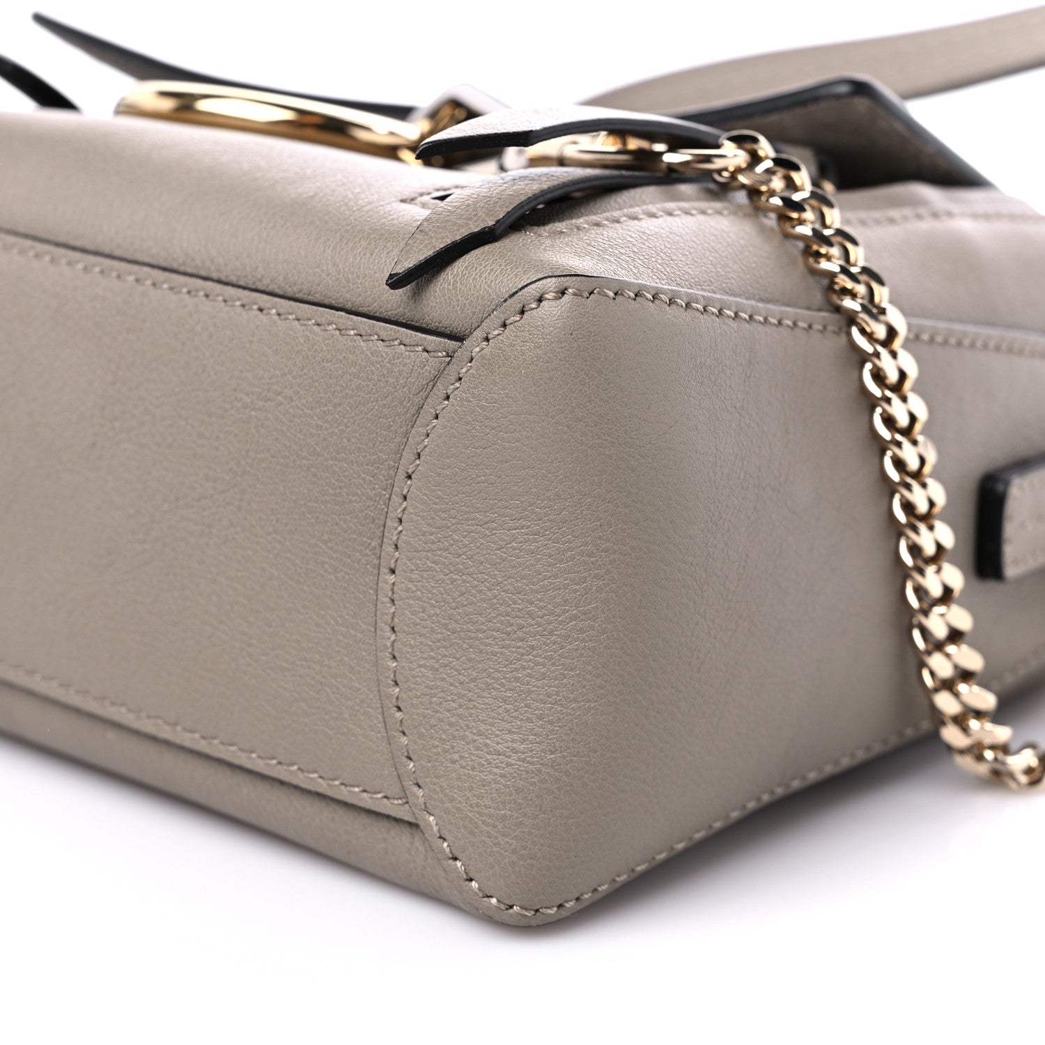 Chloe Calfskin Mini Faye Day Shoulder Bag Motty Grey 9 of 10