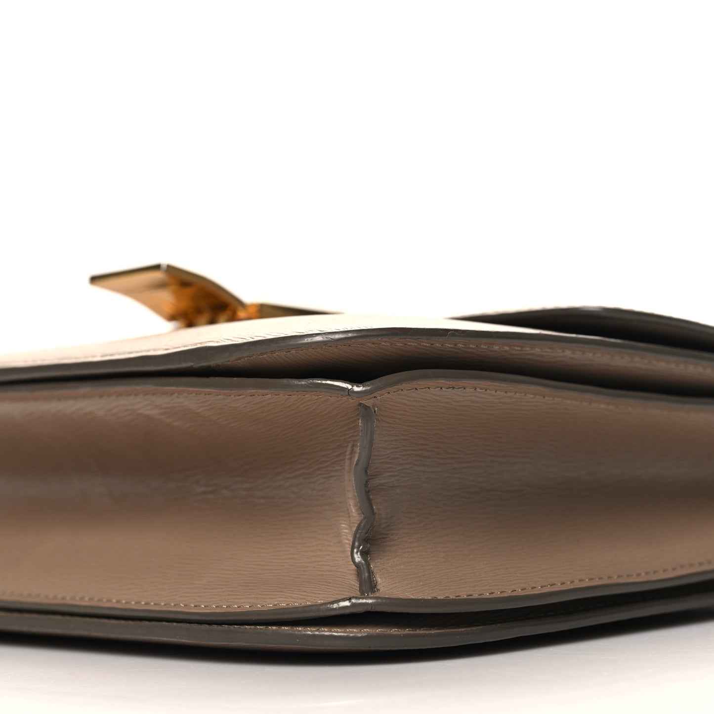 Liege Calfskin Medium Classic Box Flap Bag Taupe