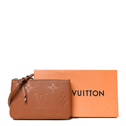 Louis Vuitton Empreinte Monogram Giant Double Zip Pochette Caramel 10 of 10