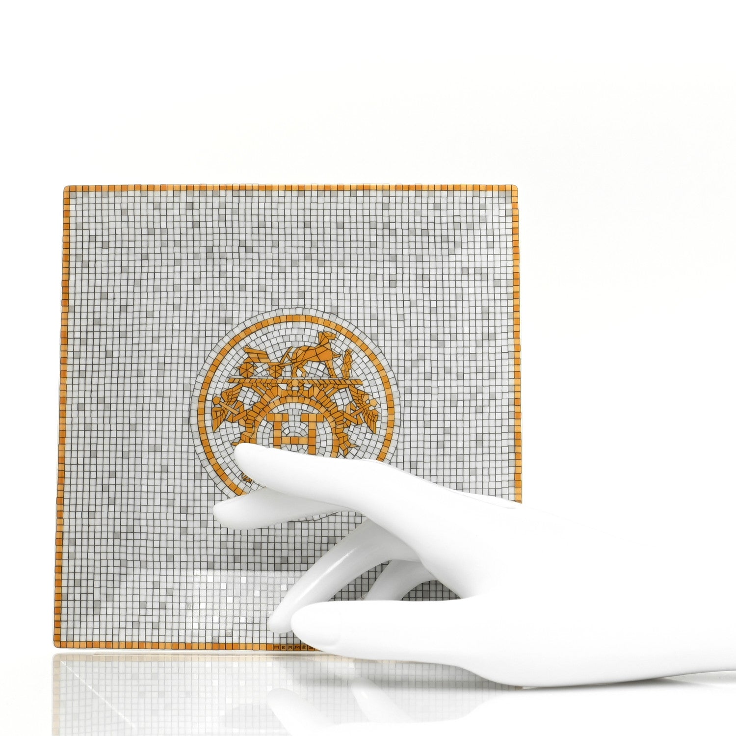 Hermes Porcelain Mosaique au 24 Square Plate 2 of 6