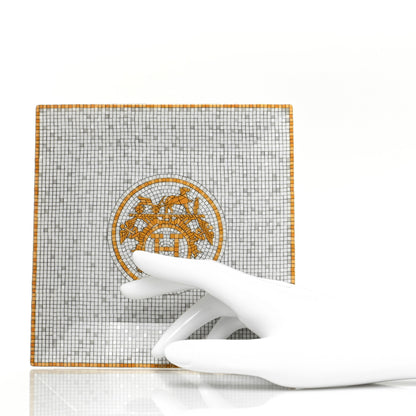 Hermes Porcelain Mosaique au 24 Square Plate 2 of 6