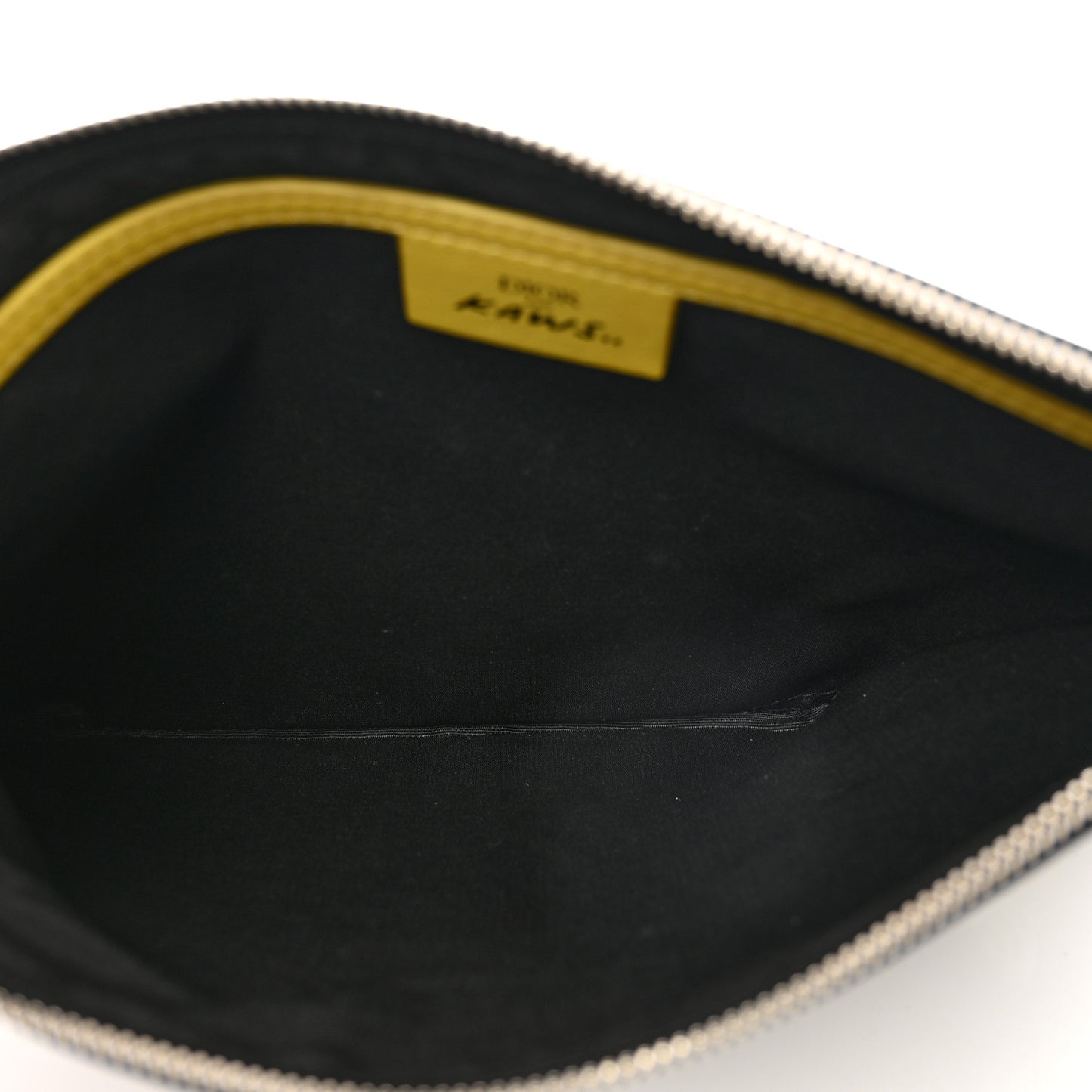 x KAWS Calfskin Bee Pouch Black Yellow
