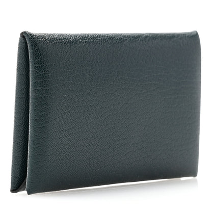Hermes Chevre Mysore Calvi Card Case Vert Cypress 3 of 8