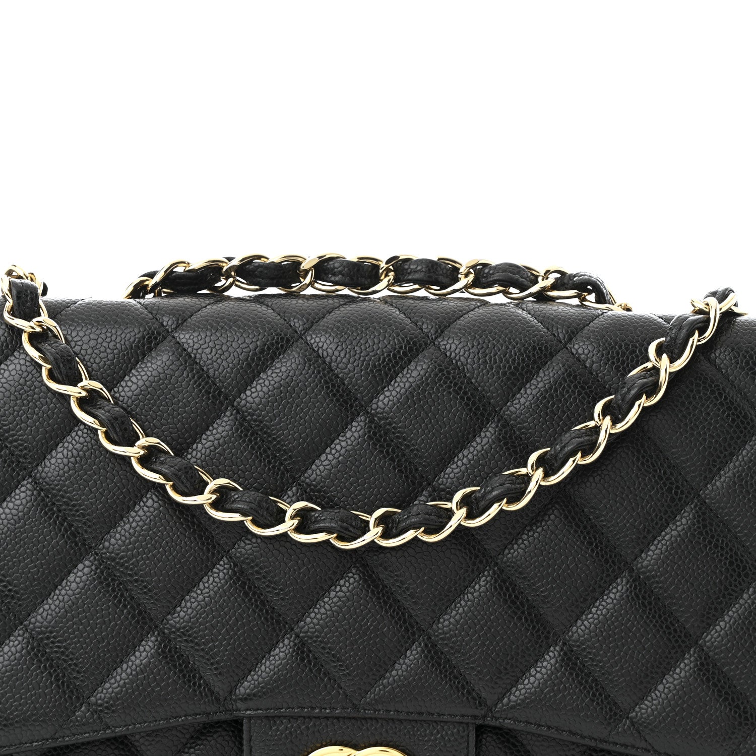 Chanel Caviar Quilted Jumbo Single Flap Black 9 of 12