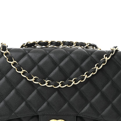Chanel Caviar Quilted Jumbo Single Flap Black 9 of 12