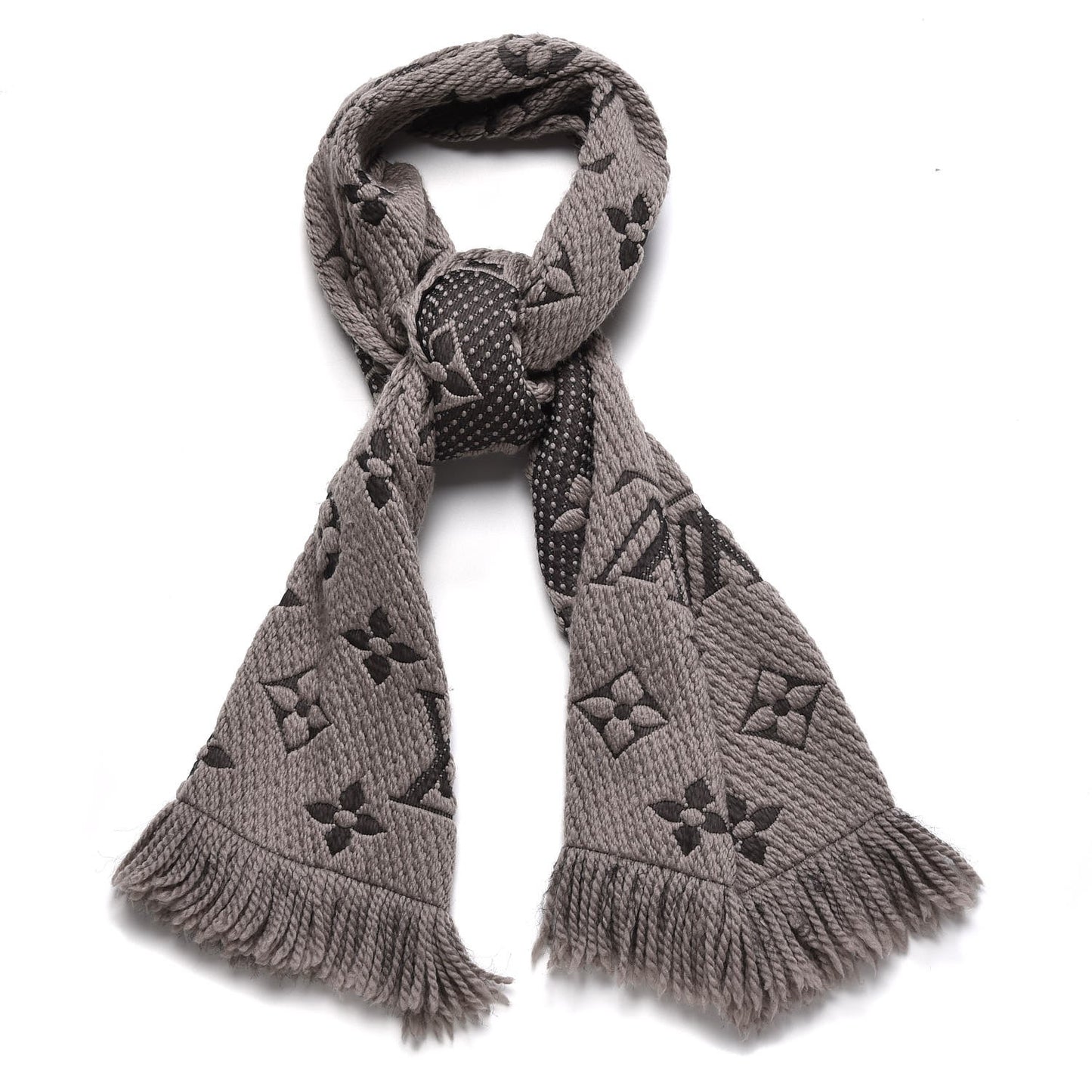 Wool Silk Logomania Scarf Verone