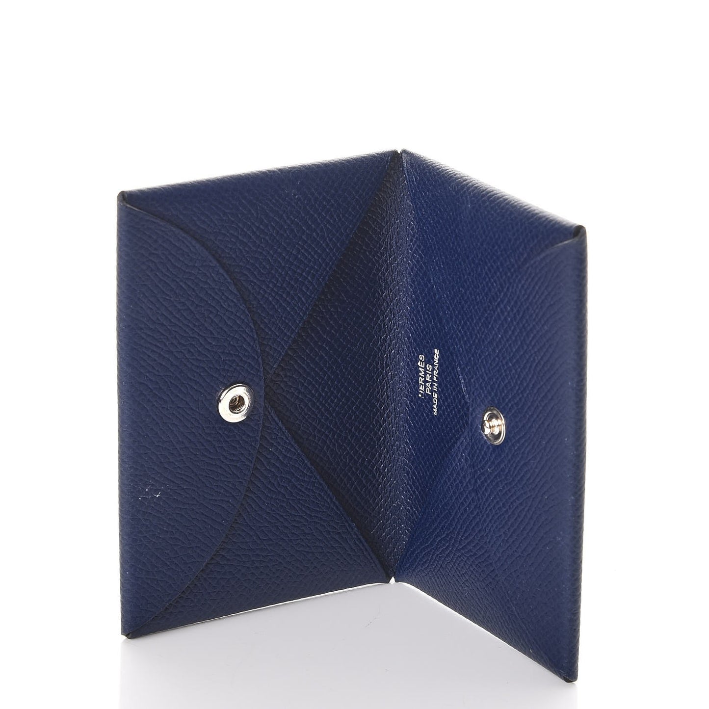 Epsom Calvi Card Case Bleu Saphir