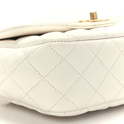 Chanel Lambskin Enamel Quilted Small Coco Hearts Square Flap White 8 of 10