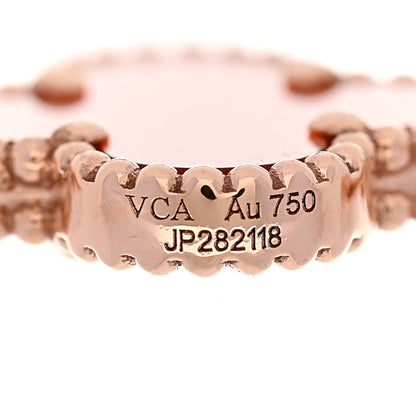Van Cleef & Arpels 18K Rose Gold Carnelian 5 Motifs Guilloche Vintage Alhambra Bracelet 3 of 5