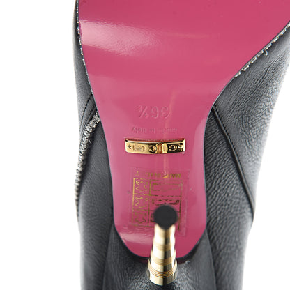 Gucci Calfskin Crystal Fosca Boots 36.5 Black 6 of 10
