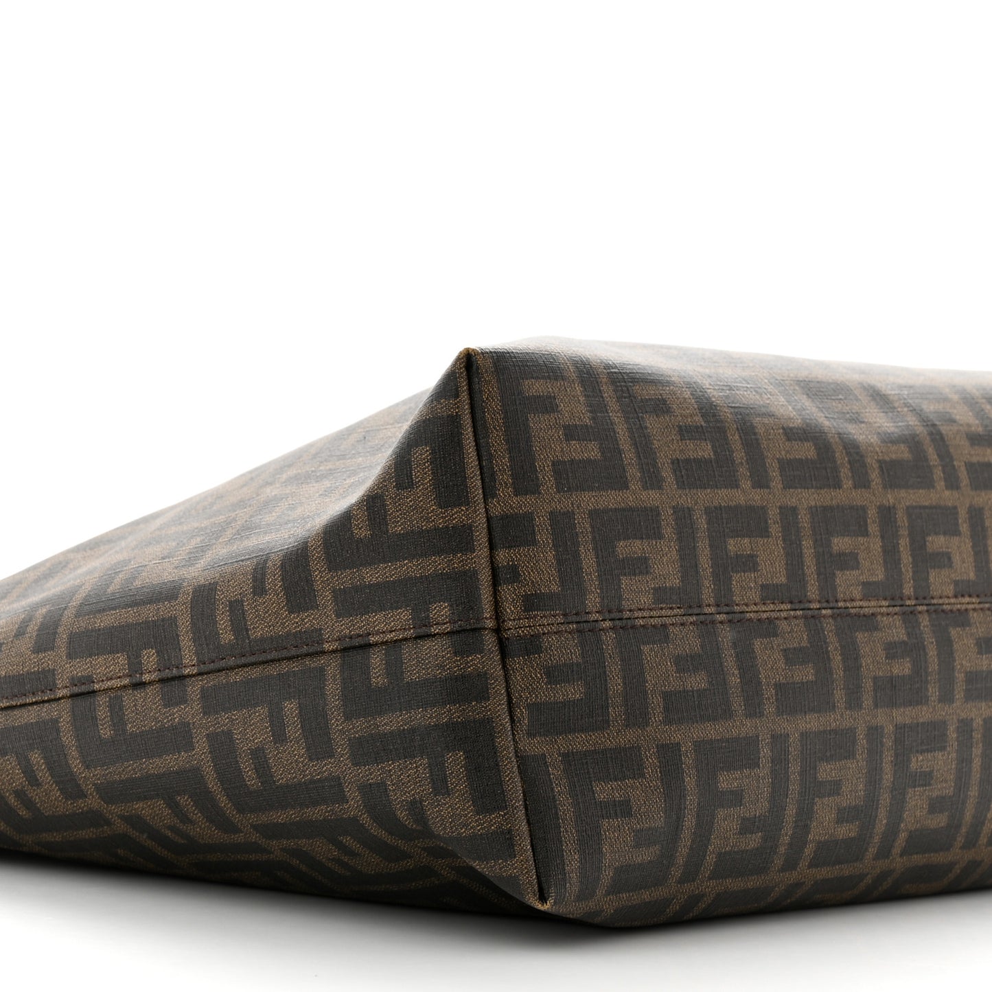 Zucca Spalmati Patent Baguette Print Medium Roll Tote Tobacco