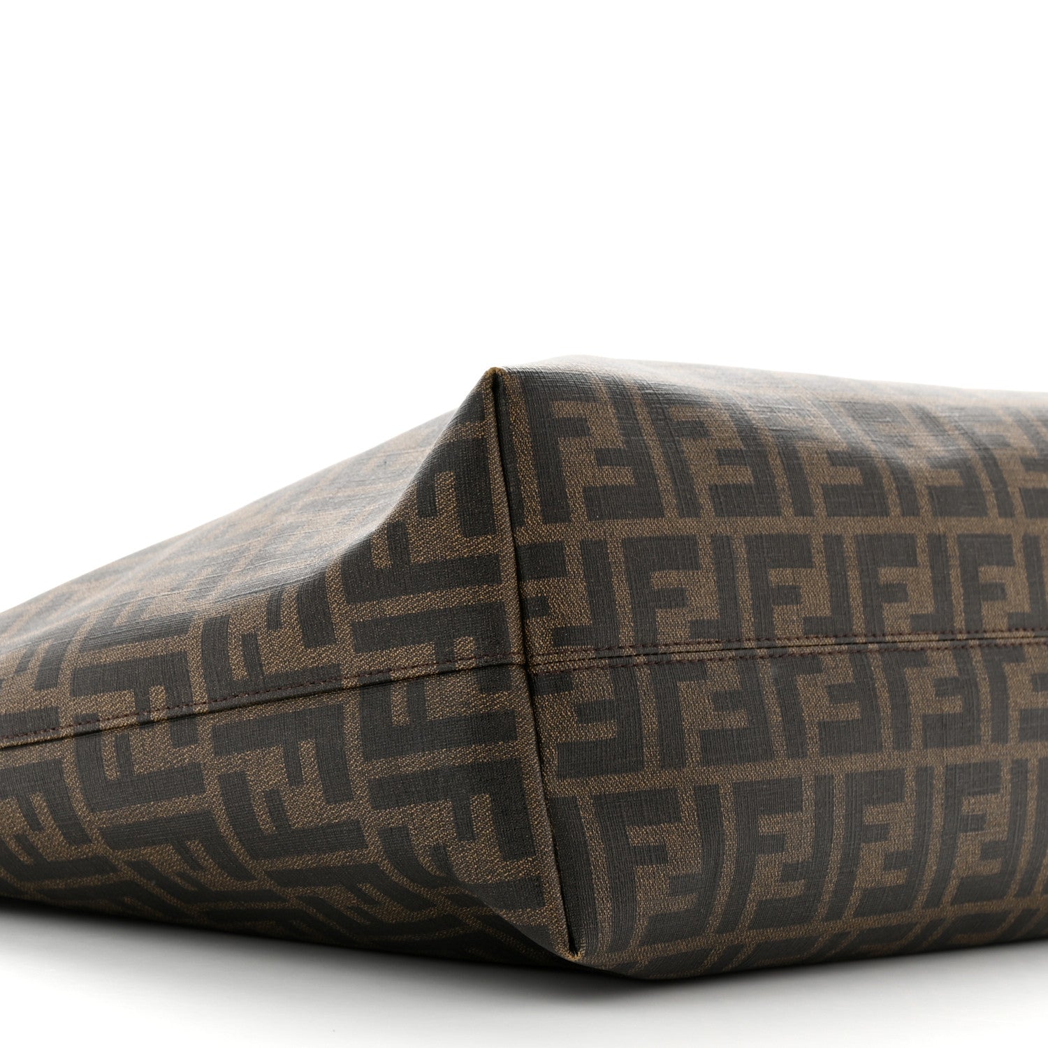 Fendi Zucca Spalmati Patent Baguette Print Medium Roll Tote Tobacco 9 of 10