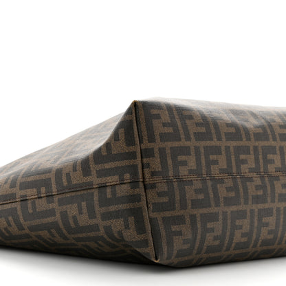 Fendi Zucca Spalmati Patent Baguette Print Medium Roll Tote Tobacco 9 of 10