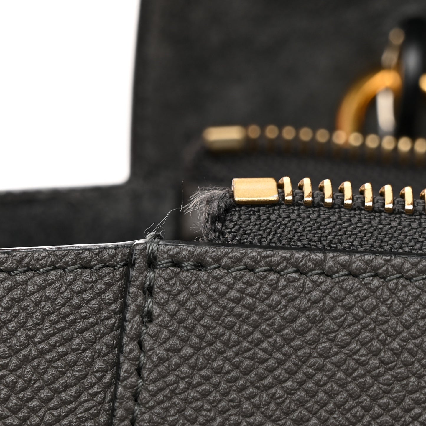 Grained Calfskin Mini Belt Bag Grey