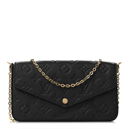 Louis Vuitton Empreinte Pochette Felicie Chain Wallet Black 1 of 10