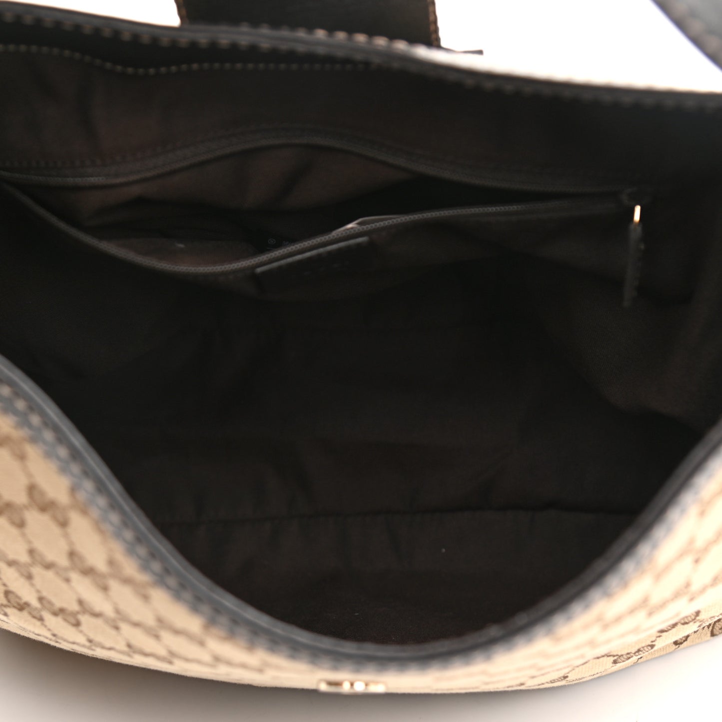 Monogram Large New Ladies Web Hobo Dark Brown