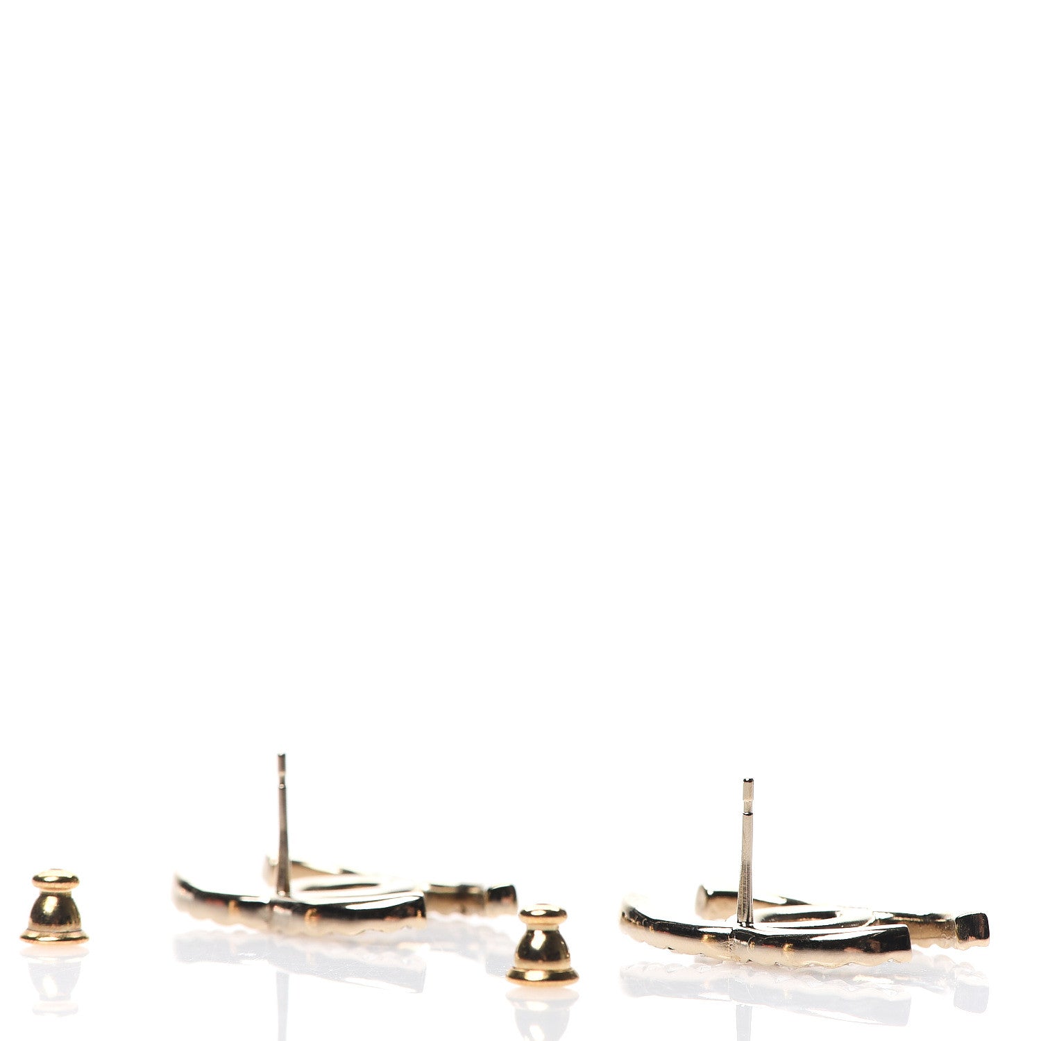 Chanel Baguette Crystal High Society CC Earrings Gold 3 of 5