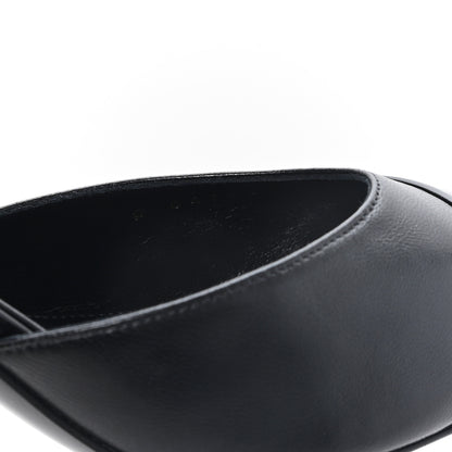Chanel Lambskin Patent Cap Toe CC Apple Slingback Pumps 41 Black 9 of 9