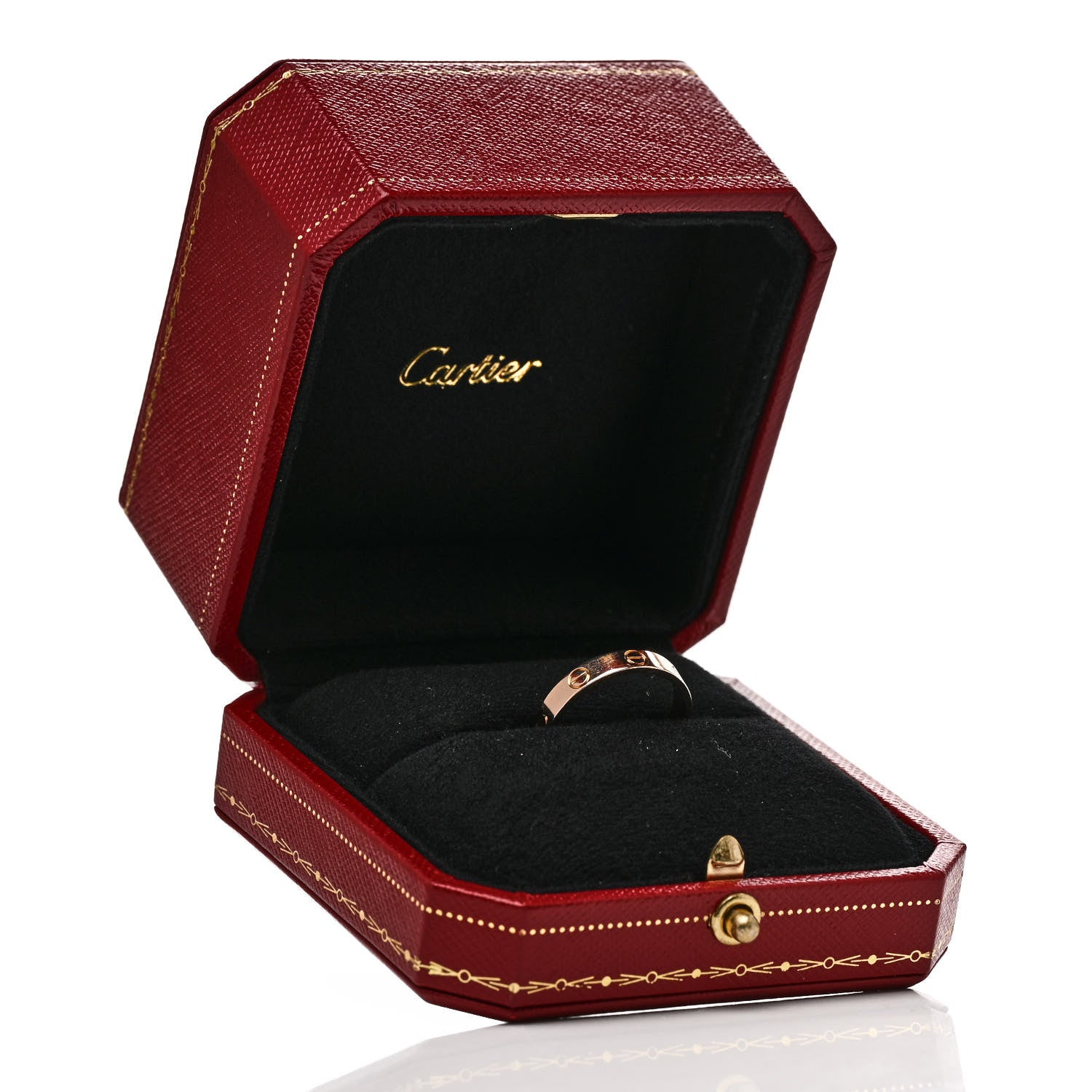 Cartier 18K Pink Gold 3.5mm LOVE Wedding Band Ring 56 7.5 5 of 5