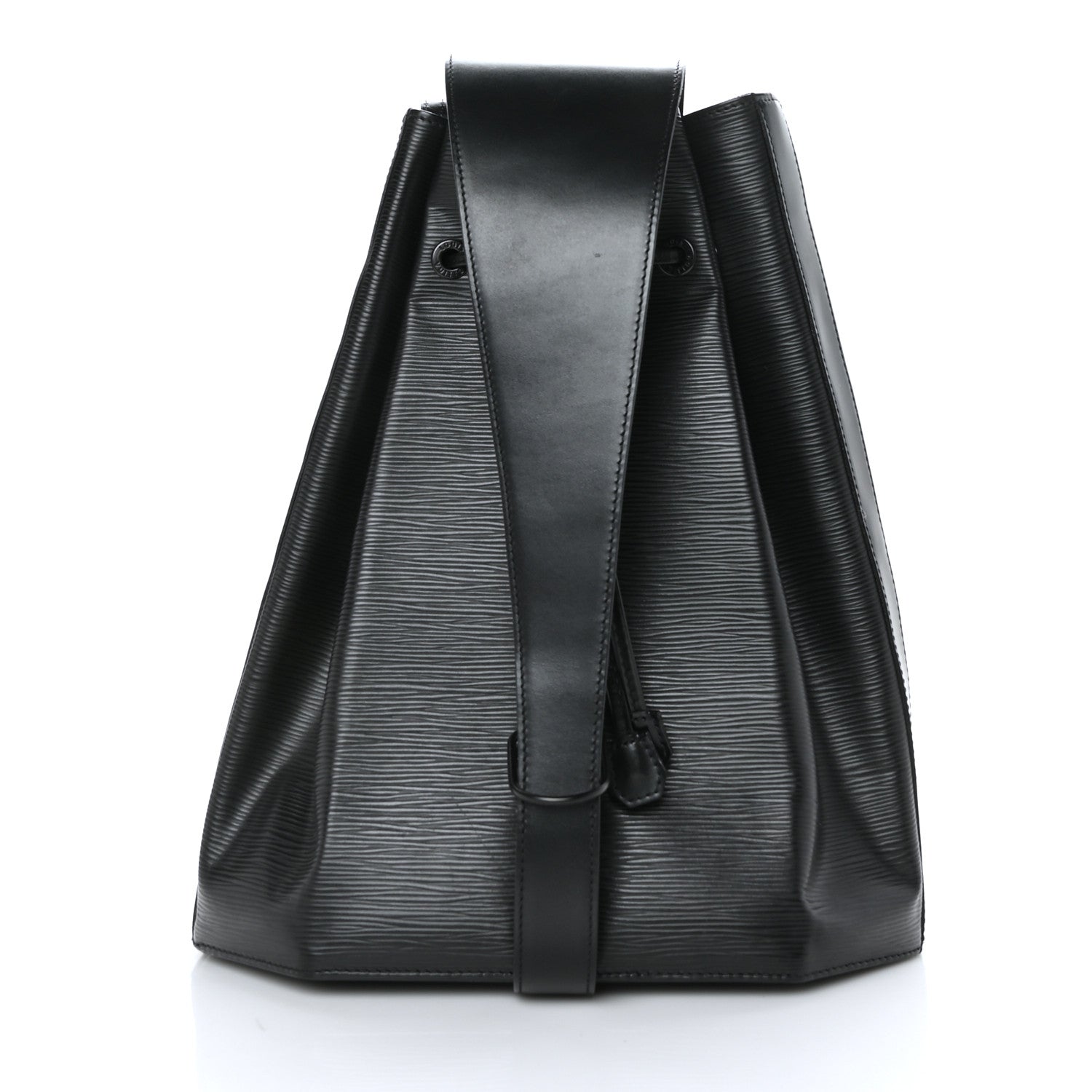 Louis Vuitton Epi Sac a Dos Drawstring Bag Black 2 of 9