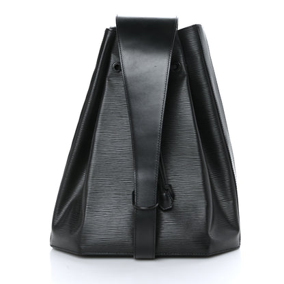 Louis Vuitton Epi Sac a Dos Drawstring Bag Black 2 of 9