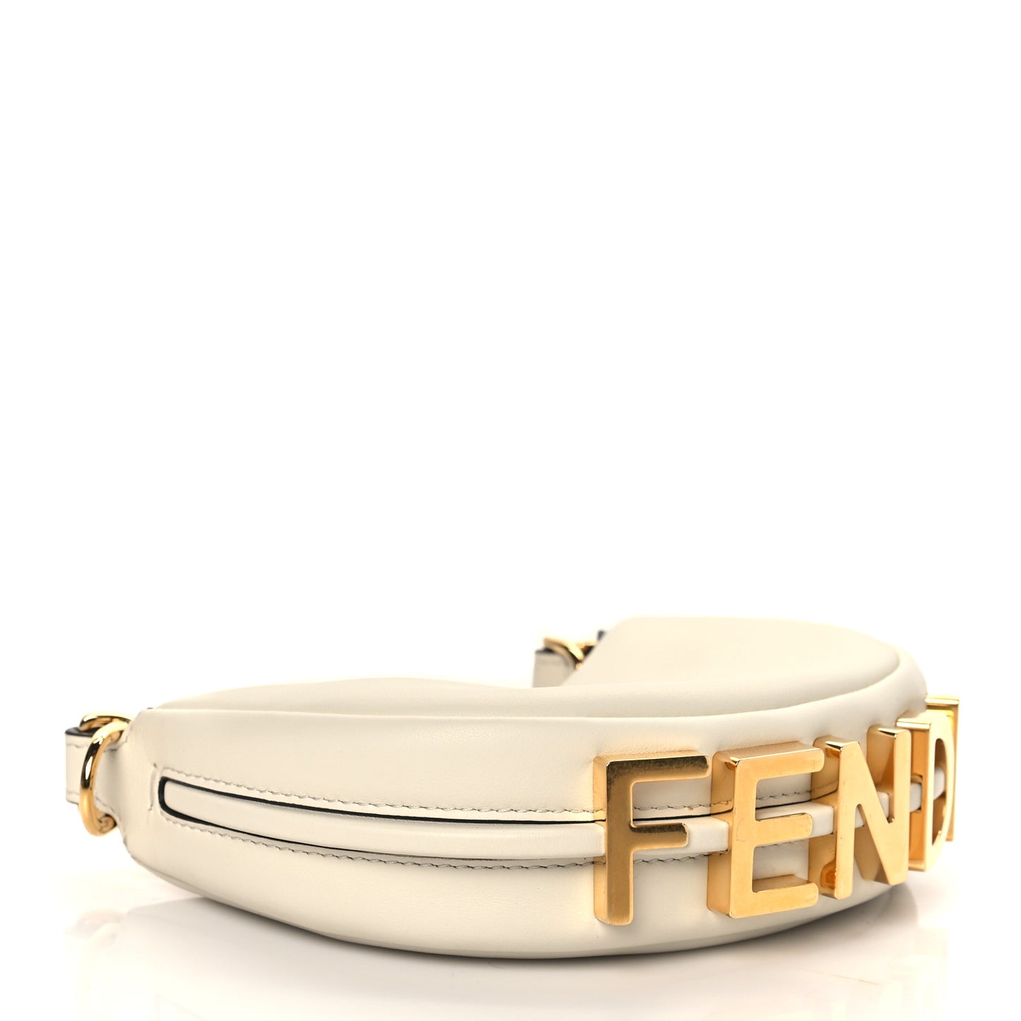 Vitello Grace Matte Nano Fendigraphy Hobo Charm White Ice