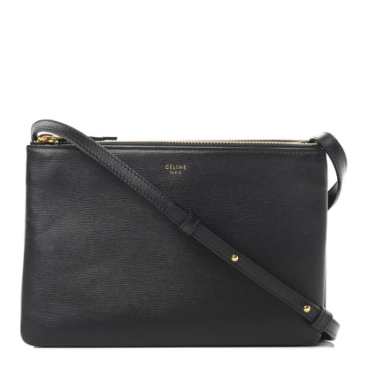 Celine Liege Calfskin Small Trio Crossbody Bag Black 1 of 14