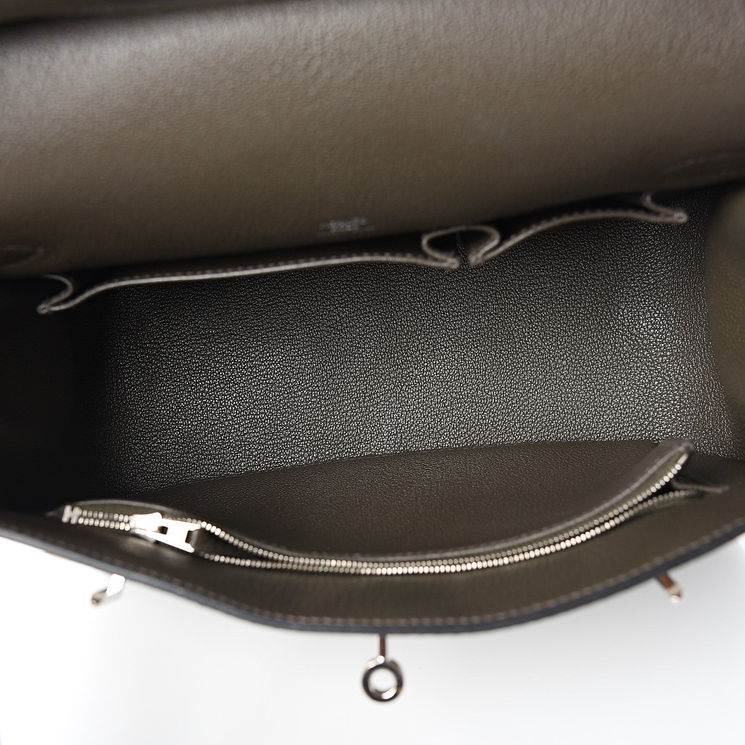 Hermes Taurillon Clemence Jypsiere 28 Vert de Gris 4 of 9