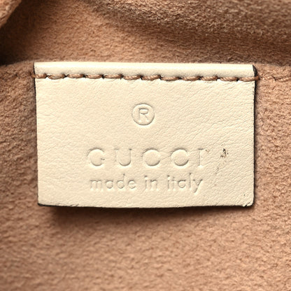 Gucci Calfskin Matelasse Small GG Marmont Chain Shoulder Bag White 6 of 12