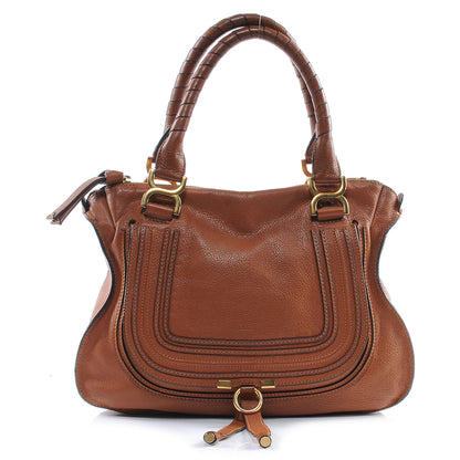 Chloe Calfskin Medium Marcie Satchel Tan 1 of 7