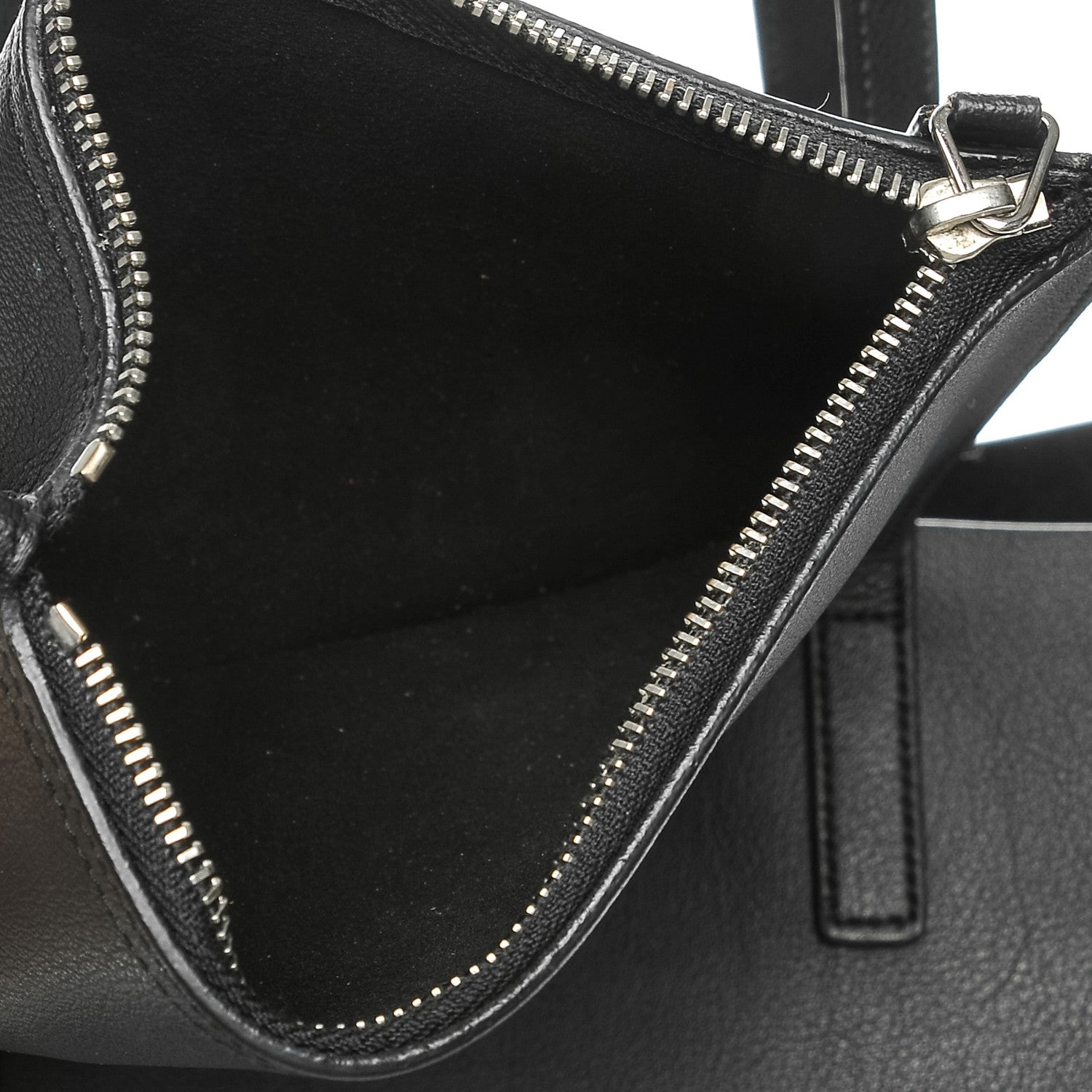 Saint Laurent Calfskin Large Fringe Shopping Tote Black 7 of 11