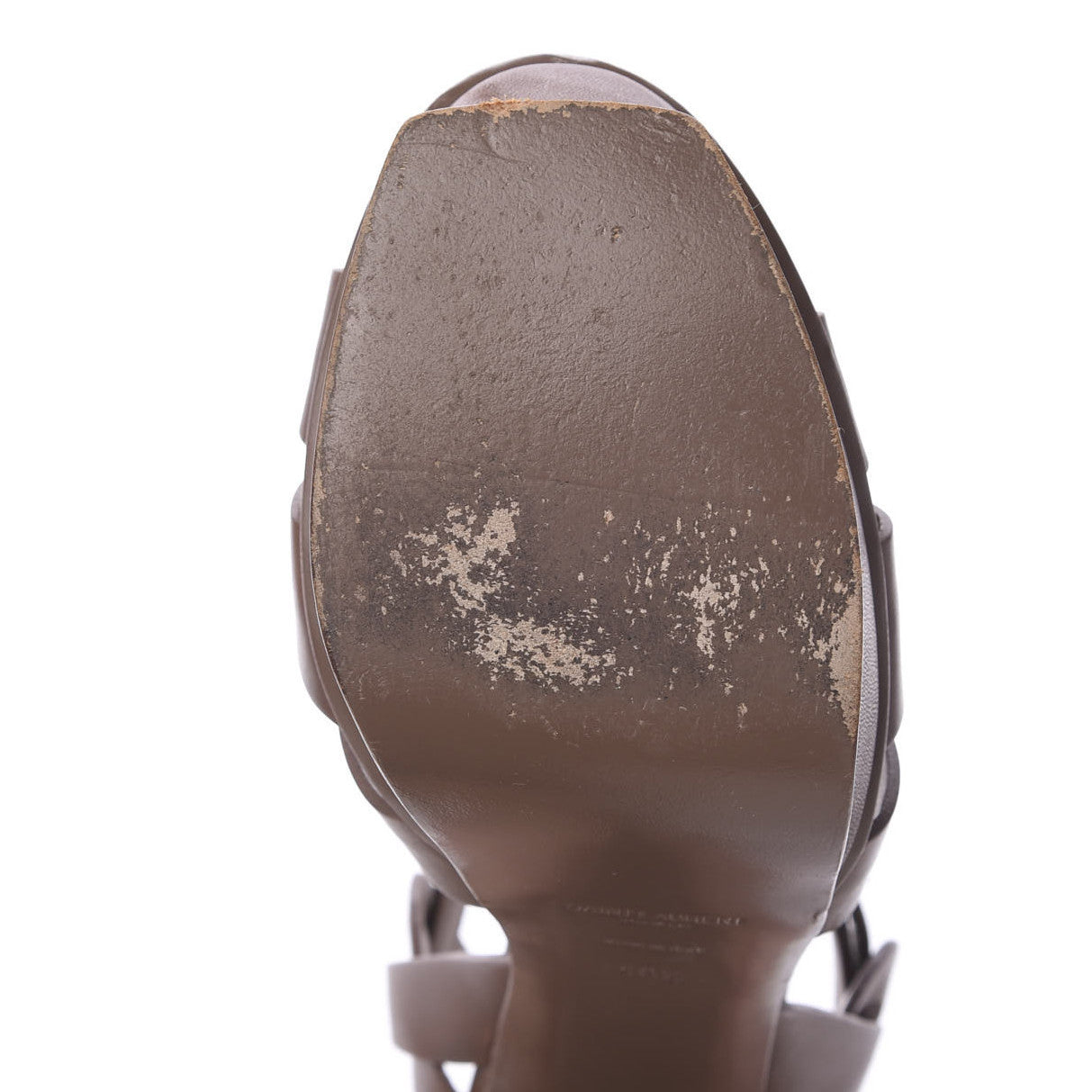 Calfskin Tribute 105 Platform Sandals 40.5 Dark Cuoio