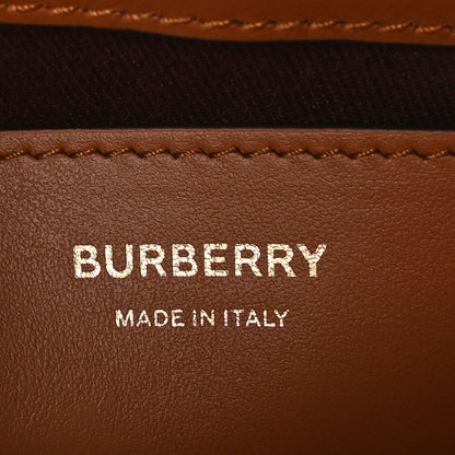 Burberry Coated Canvas Calfskin Vintage Check Medium Note Crossbody Bag Briar Brown 6 of 9