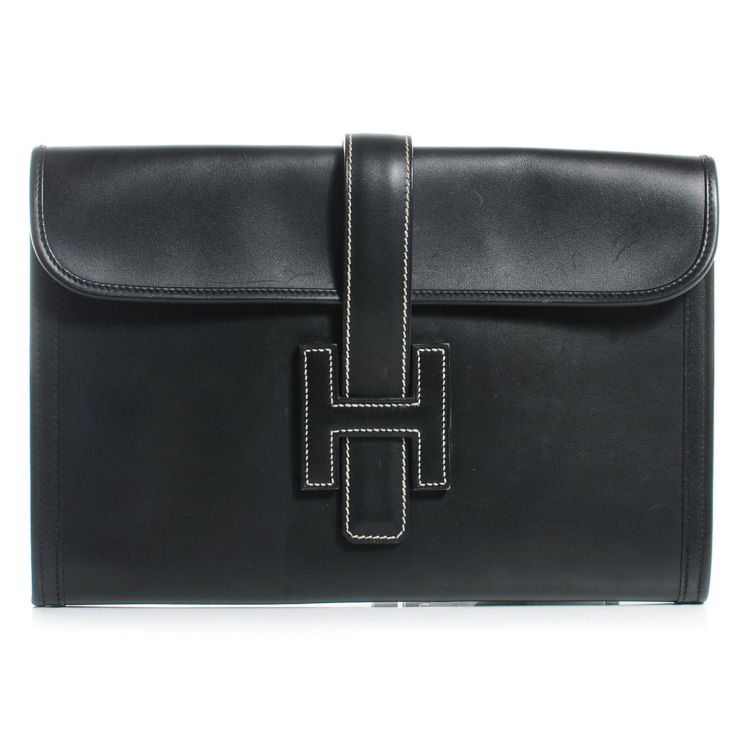 Box Calf Jige PM Clutch Black