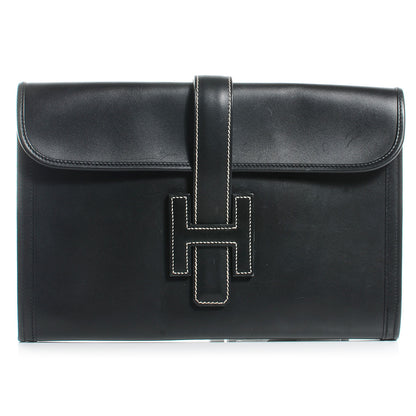 Hermes Box Calf Jige PM Clutch Black 1 of 7