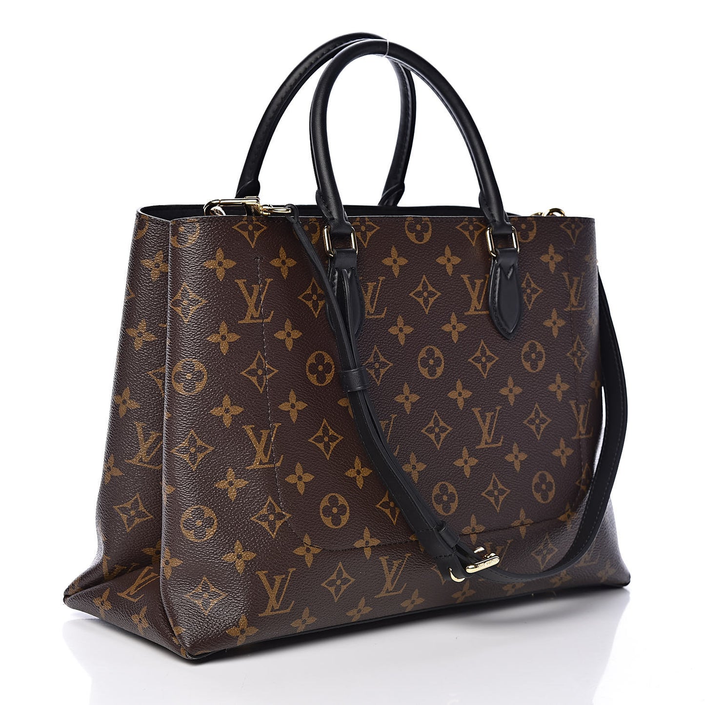 Monogram Flower Tote Black