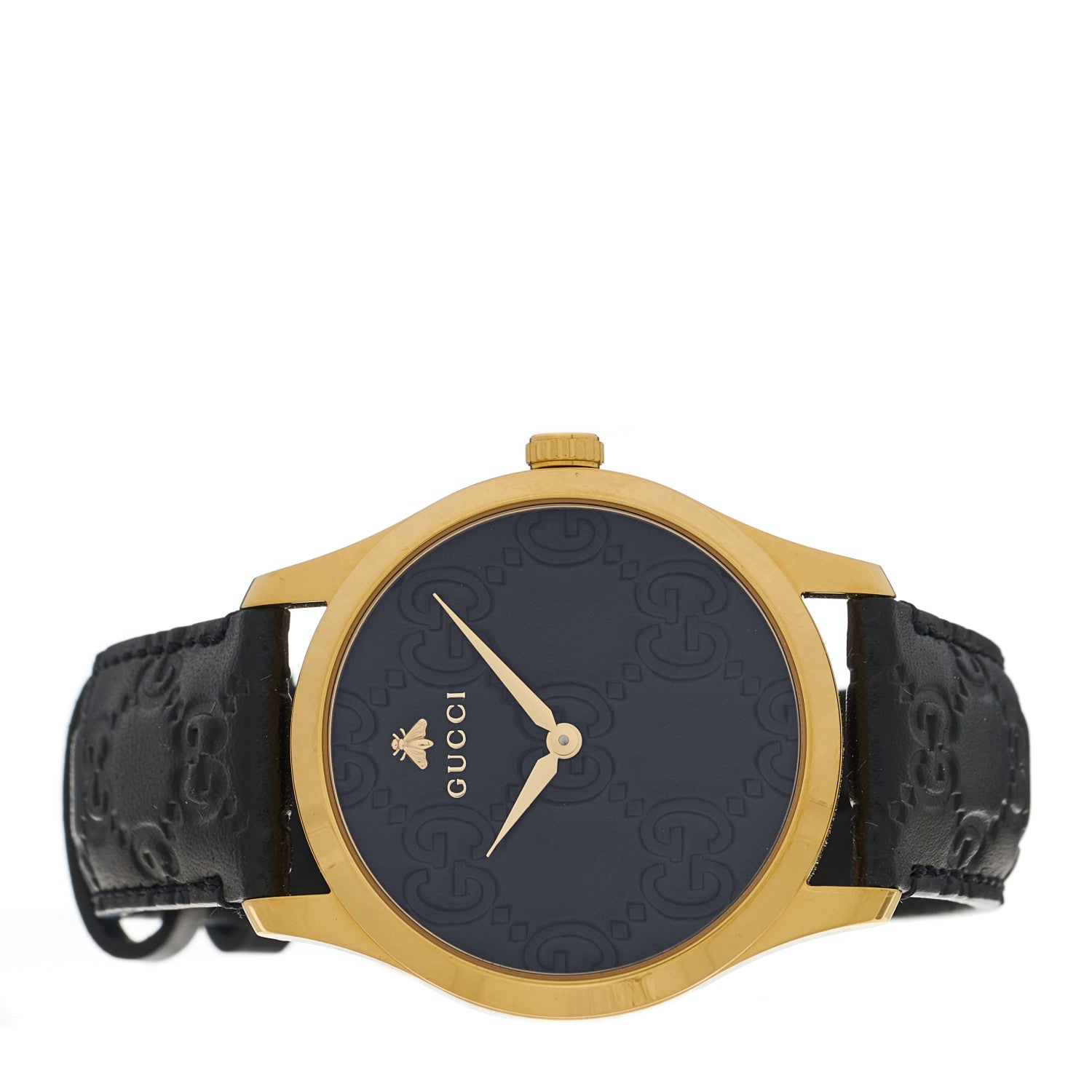 Gucci Stainless Steel Calfskin 38mm G-Timeless Quartz Watch Black 2 of 4