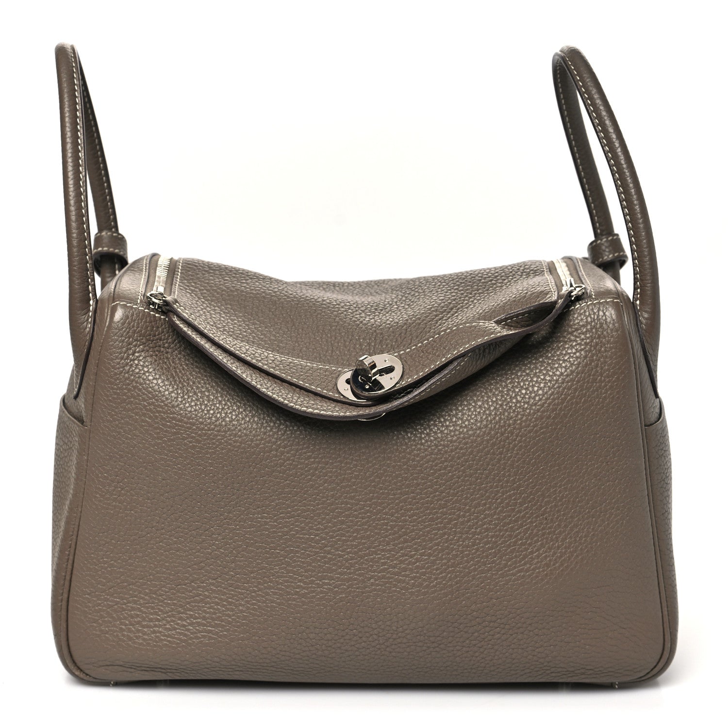 Hermes Taurillon Clemence Lindy 30 Etoupe 1 of 10