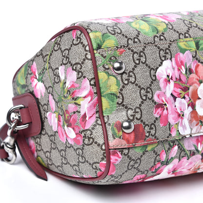 Gucci GG Supreme Monogram Blooms Small Boston Beige Multicolor Dry Rose 7 of 9