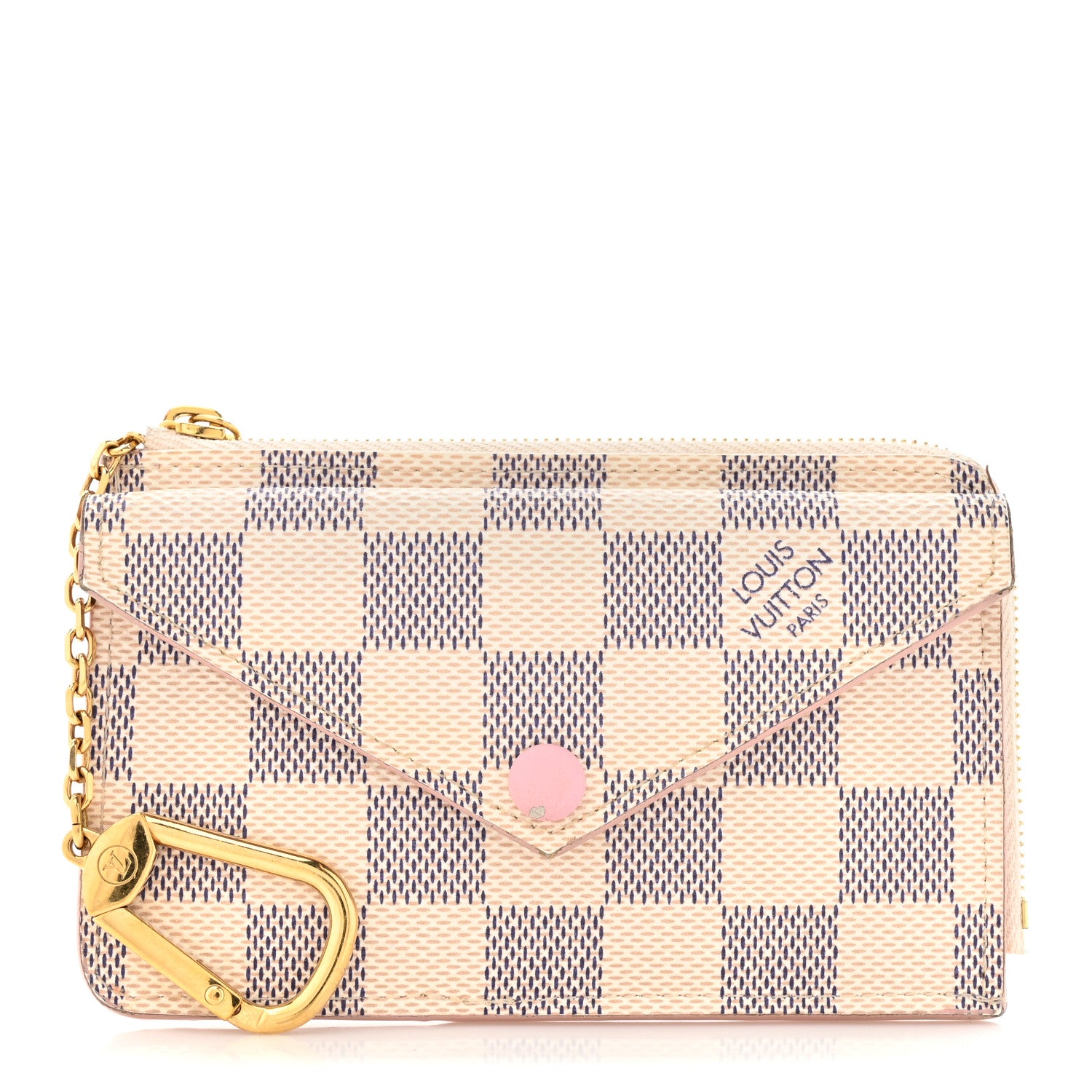 Louis Vuitton Damier Azur Recto Verso Card Holder Rose Ballerine 1 of 11