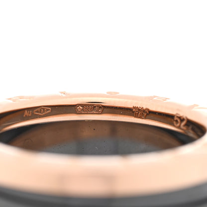 Bulgari 18K Rose Gold Black Ceramic B.Zero1 Two-Band Ring 52 6 4 of 4