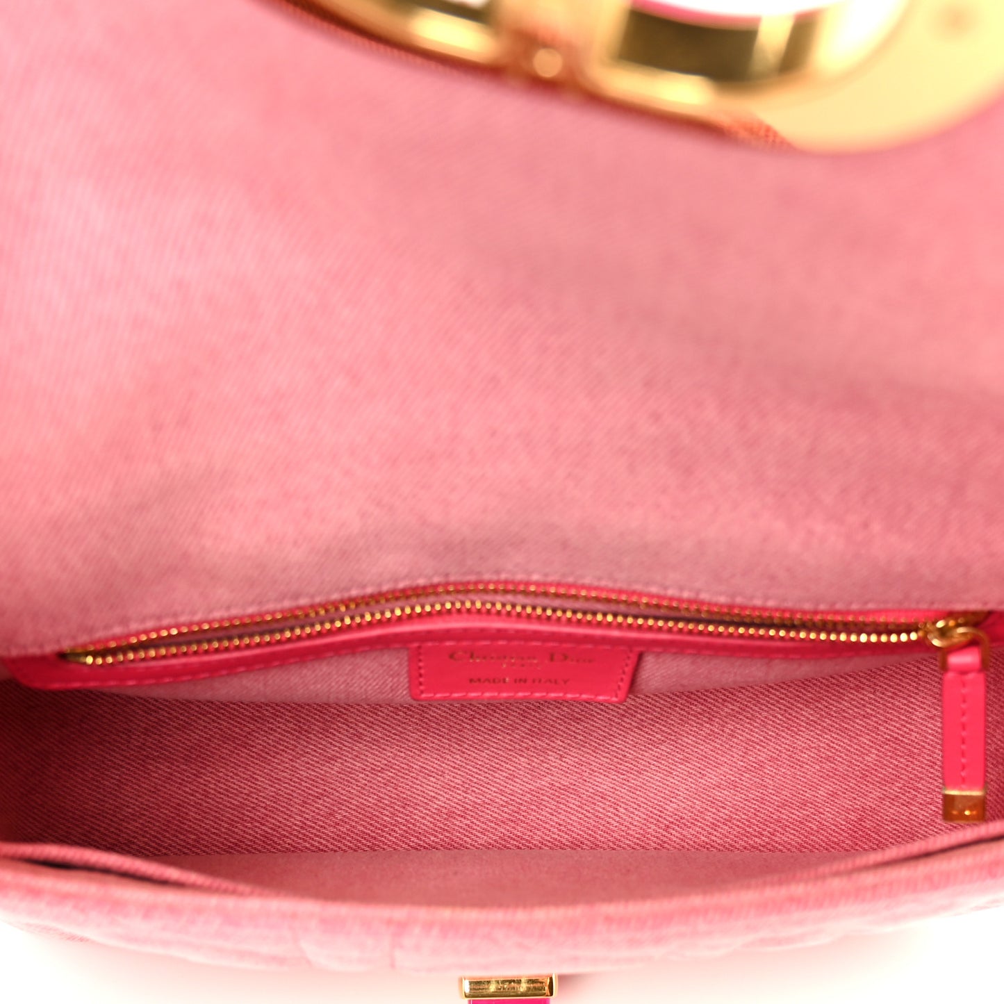 Denim Macrocannage Medium Caro Bag Fuchsia Multicolor